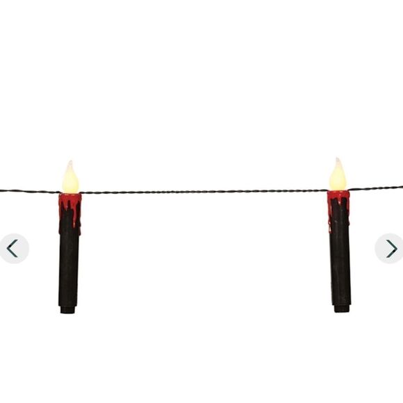 Halloween Battery Operated Flickering LED Dripping Candle String Lights w Timer - Picture 7 of 8